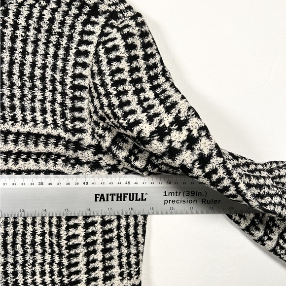 Zara Dress Womens Medium Black White Short Casual Party Lantern Sleeve Ladies - Picture 8 of 12